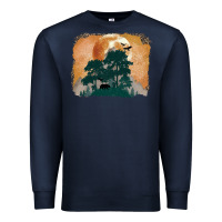 Navy wilderness leopard Premium Sweatshirt - MaliasSmallBusiness