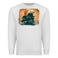Oatmeal Heather wilderness leopard Premium Sweatshirt - MaliasSmallBusiness