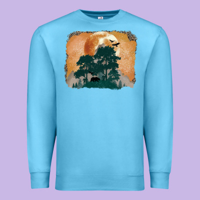 Wilderness Leopard Premium Sweatshirt Designed By Maliassmallbusiness