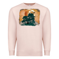 Pale Pink wilderness leopard Premium Sweatshirt - MaliasSmallBusiness