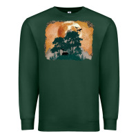 Sports Green wilderness leopard Premium Sweatshirt - MaliasSmallBusiness