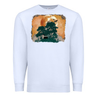 White wilderness leopard Premium Sweatshirt - MaliasSmallBusiness