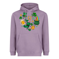 Lavender st. patrick heart doodle Heavyweight Hoodie - MaliasSmallBusiness