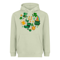 Matcha st. patrick heart doodle Heavyweight Hoodie - MaliasSmallBusiness