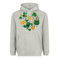 Moon Dust st. patrick heart doodle Heavyweight Hoodie - MaliasSmallBusiness