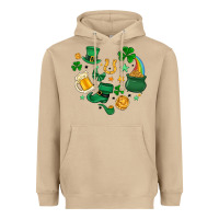 Mushroom st. patrick heart doodle Heavyweight Hoodie - MaliasSmallBusiness