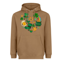 Toasted Coconut st. patrick heart doodle Heavyweight Hoodie - MaliasSmallBusiness
