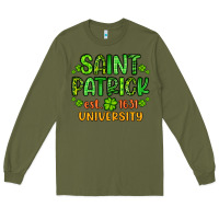 Army Green saint patrick university Long Sleeve Tee - Artiststas