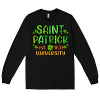 Black saint patrick university Long Sleeve Tee - Artiststas