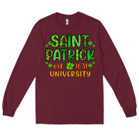 Burgundy saint patrick university Long Sleeve Tee - Artiststas