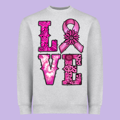 Cancer Love Heavyweight Sweatshirt Designed By Ranaportraitstore