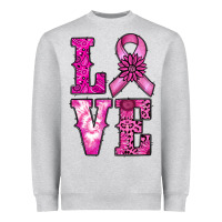 Heather Grey cancer love Heavyweight Sweatshirt - RanaPortraitStore
