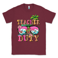 Burgundy teacher off duty Classic Tee - AdoDesignShop