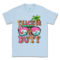 Dusty Blue teacher off duty Classic Tee - AdoDesignShop