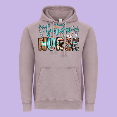 Future Nurse Vintage Hoodie Designed By Jahusdesignshop