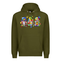 Army Green autism gnomes Premium Hoodie - LillyAllenDesigns