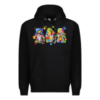 Black autism gnomes Premium Hoodie - LillyAllenDesigns