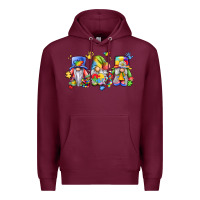 Burgundy autism gnomes Premium Hoodie - LillyAllenDesigns