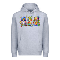 Heather Grey autism gnomes Premium Hoodie - LillyAllenDesigns