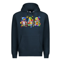 Navy autism gnomes Premium Hoodie - LillyAllenDesigns