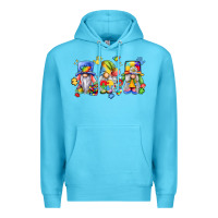 Ocean Blue autism gnomes Premium Hoodie - LillyAllenDesigns
