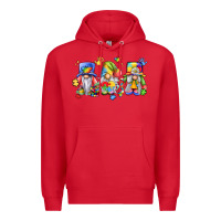 Red autism gnomes Premium Hoodie - LillyAllenDesigns