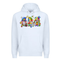 White autism gnomes Premium Hoodie - LillyAllenDesigns