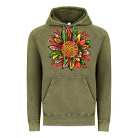 Vintage Olive watermelon sunflower Vintage Hoodie - texasbilliewilder