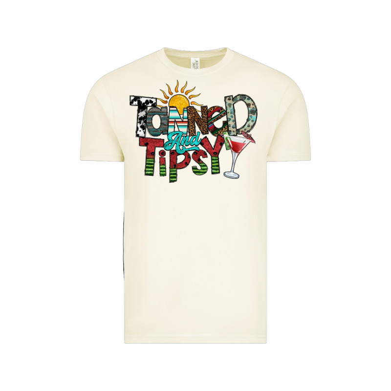 Tanned And Tipsy Vintage Tee by SublimationCraftShop | Teevron