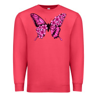 Cardinal Floral pink butterfly Premium Sweatshirt - NancyCooperArtShop