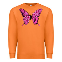 Carrot Floral pink butterfly Premium Sweatshirt - NancyCooperArtShop