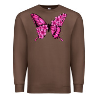 Chestnut Floral pink butterfly Premium Sweatshirt - NancyCooperArtShop