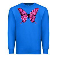 True Royal Floral pink butterfly Premium Sweatshirt - NancyCooperArtShop