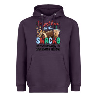 Plum im just here for the snacks commercials and  halftime show Heavyweight Hoodie - MaliasSmallBusiness