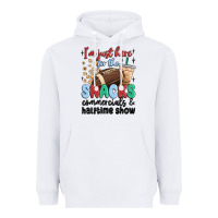 White im just here for the snacks commercials and  halftime show Heavyweight Hoodie - MaliasSmallBusiness
