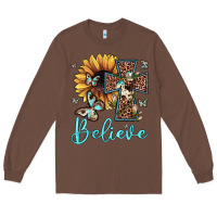 Chestnut believe leopard cross sunflower butterfly Long Sleeve Tee - JahusDesignShop