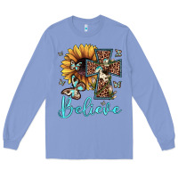 Colony Blue believe leopard cross sunflower butterfly Long Sleeve Tee - JahusDesignShop