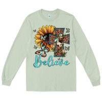 Matcha believe leopard cross sunflower butterfly Long Sleeve Tee - JahusDesignShop