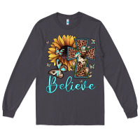 Smoke believe leopard cross sunflower butterfly Long Sleeve Tee - JahusDesignShop