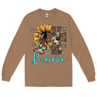 Toasted Coconut believe leopard cross sunflower butterfly Long Sleeve Tee - JahusDesignShop