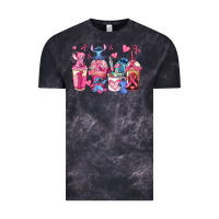 Cloud Black breast cancer stitch coffee cups Vintage Tee - AdoDesignShop