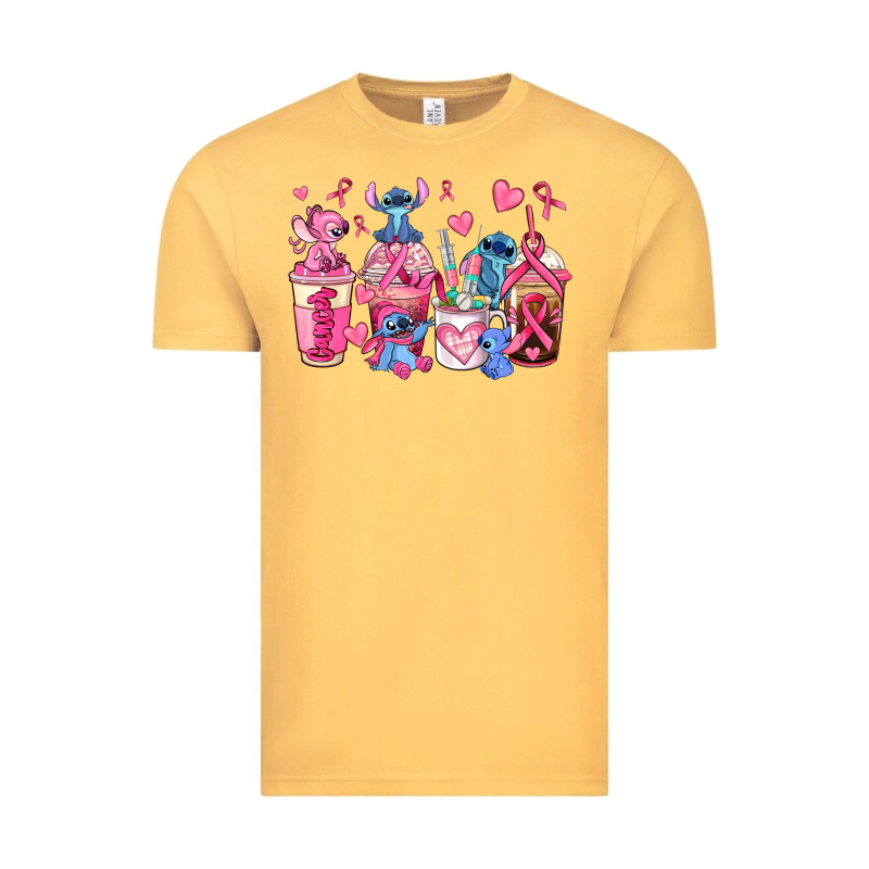 Breast Cancer Stitch Coffee Cups Vintage Tee by AdoDesignShop | Teevron