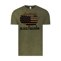 Vintage Olive juneteenth 1865 black freedom Vintage Tee - HRA Design Shop