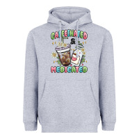 Heather Grey caffeinated and medicated Heavyweight Hoodie - MaliasSmallBusiness