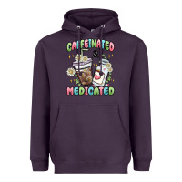 Plum caffeinated and medicated Heavyweight Hoodie - MaliasSmallBusiness