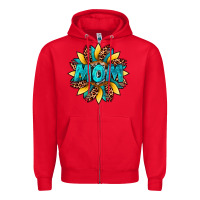 Red sunflower mom leopard Zipper Hoodie - Artiststas