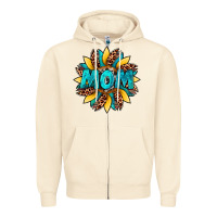 Sandshell sunflower mom leopard Zipper Hoodie - Artiststas