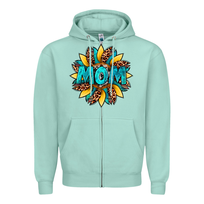 Sunflower Mom Leopard Zipper Hoodie by Artiststas | Teevron