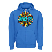 True Royal sunflower mom leopard Zipper Hoodie - Artiststas