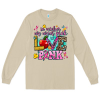 Mushroom in october we wear pink love pink Long Sleeve Tee - AdoDesignShop